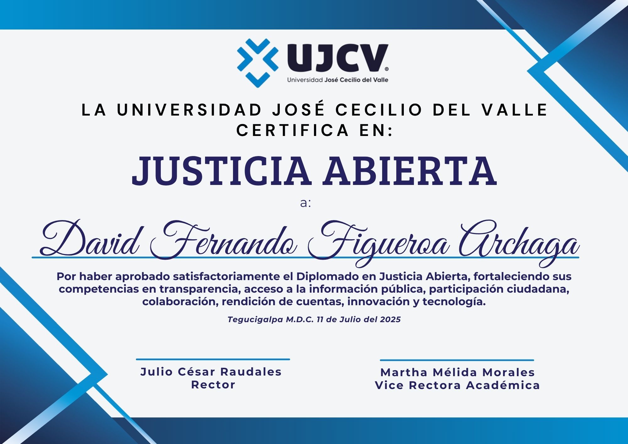 Certificado David Fernando Figueroa Archaga
